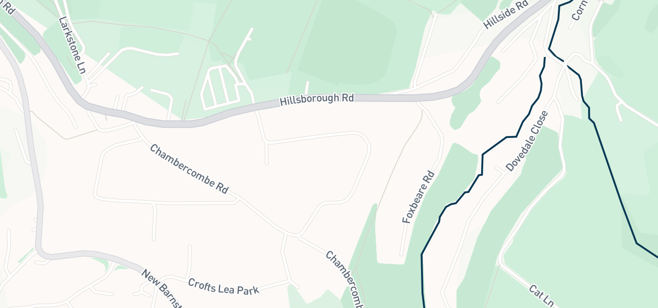 Map of the streets around venue 50