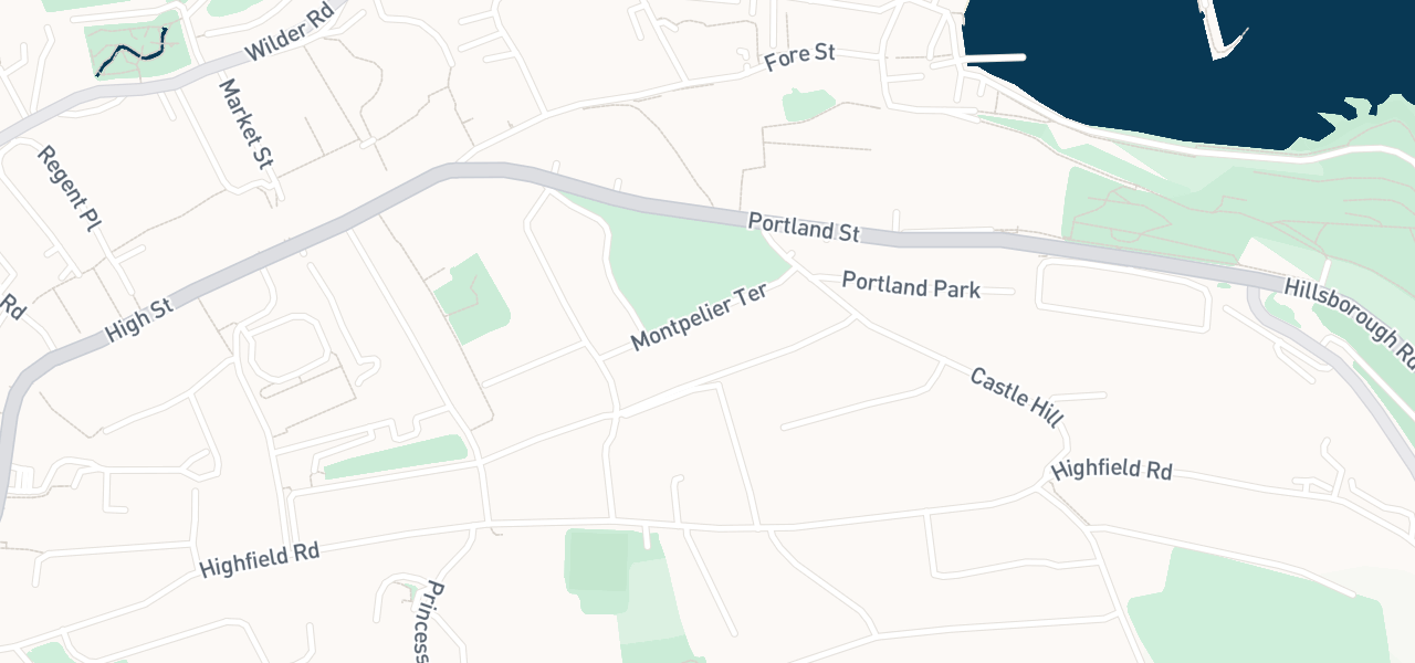 Map of the streets around venue 34