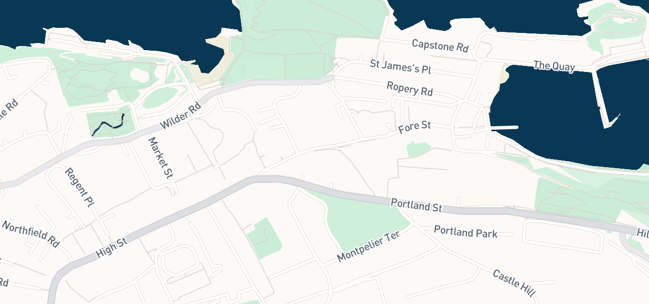 Map of the streets around venue 23