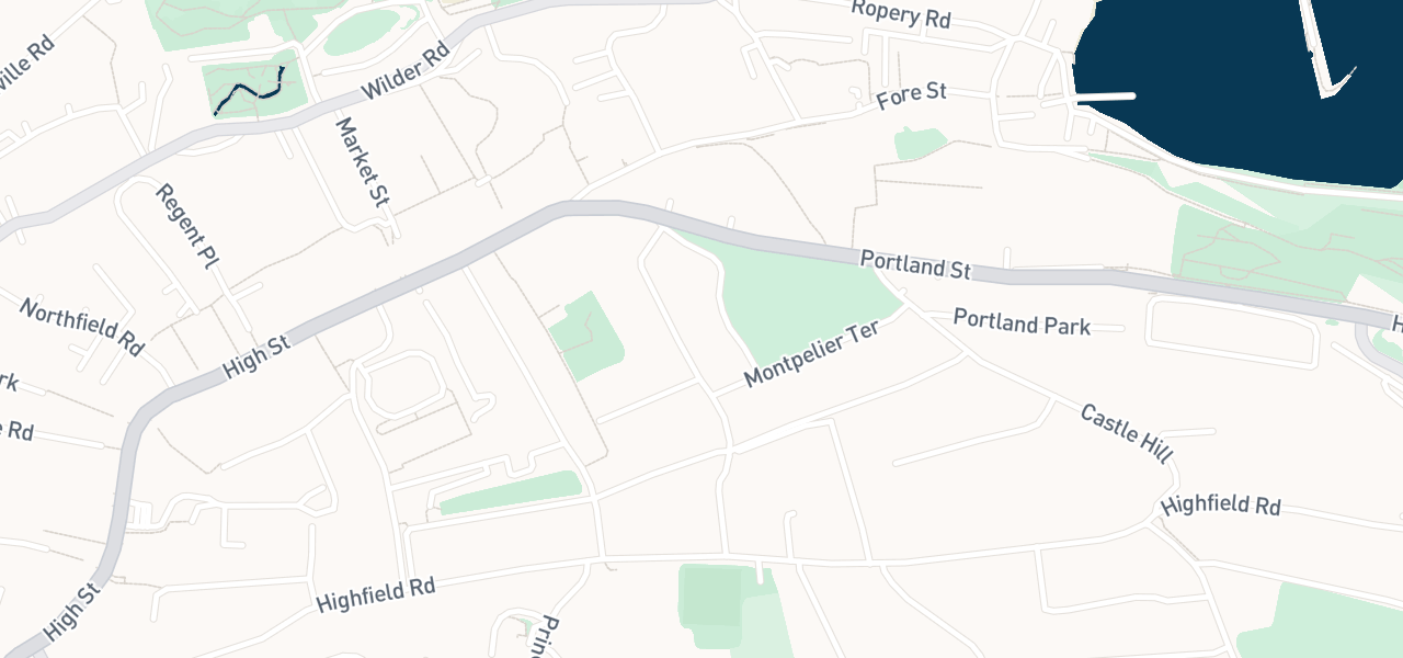 Map of the streets around venue 22
