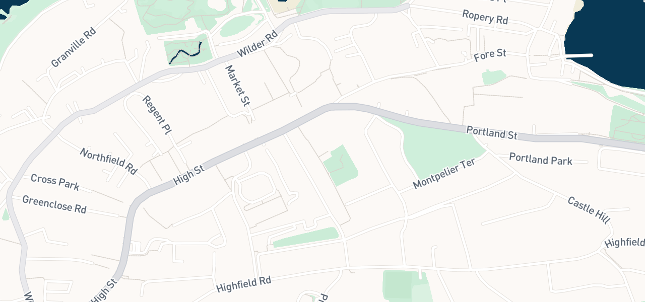 Map of the streets around venue 19