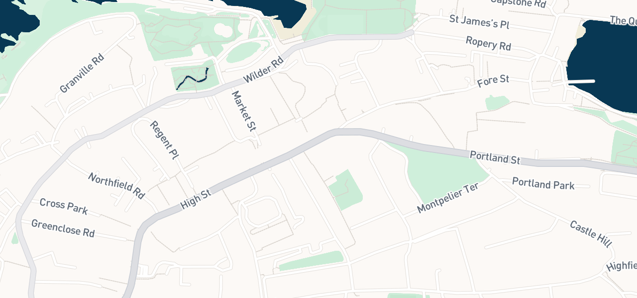 Map of the streets around venue 18