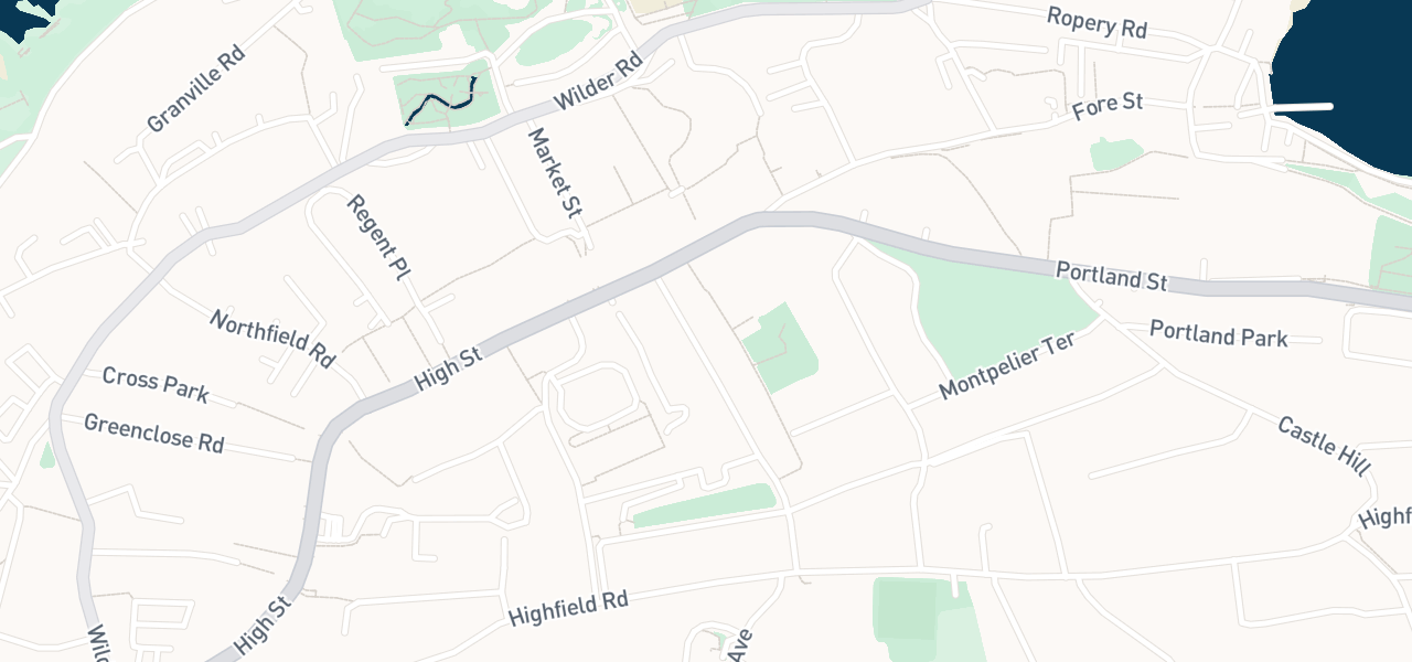 Map of the streets around venue 20