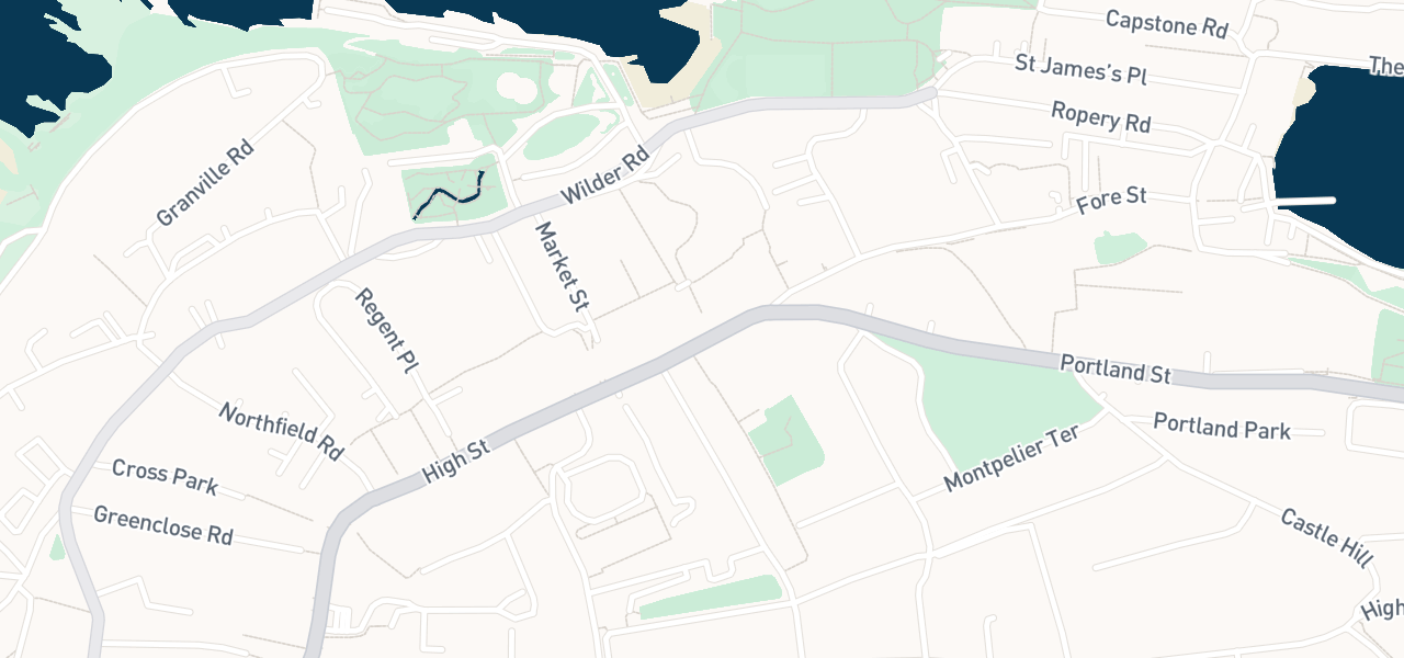 Map of the streets around venue 17