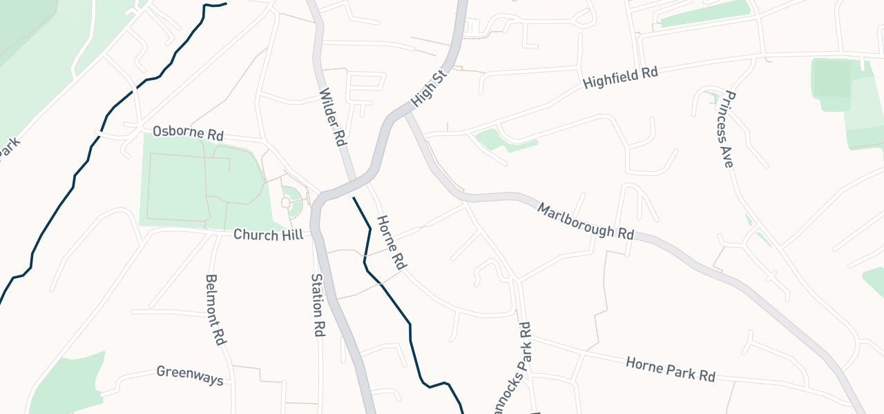 Map of the streets around venue 8