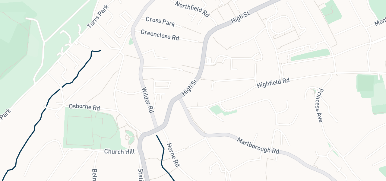 Map of the streets around venue 9