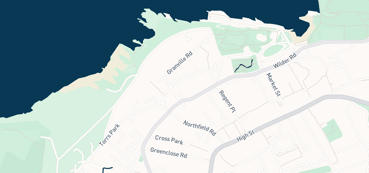 Map of the streets around venue 12