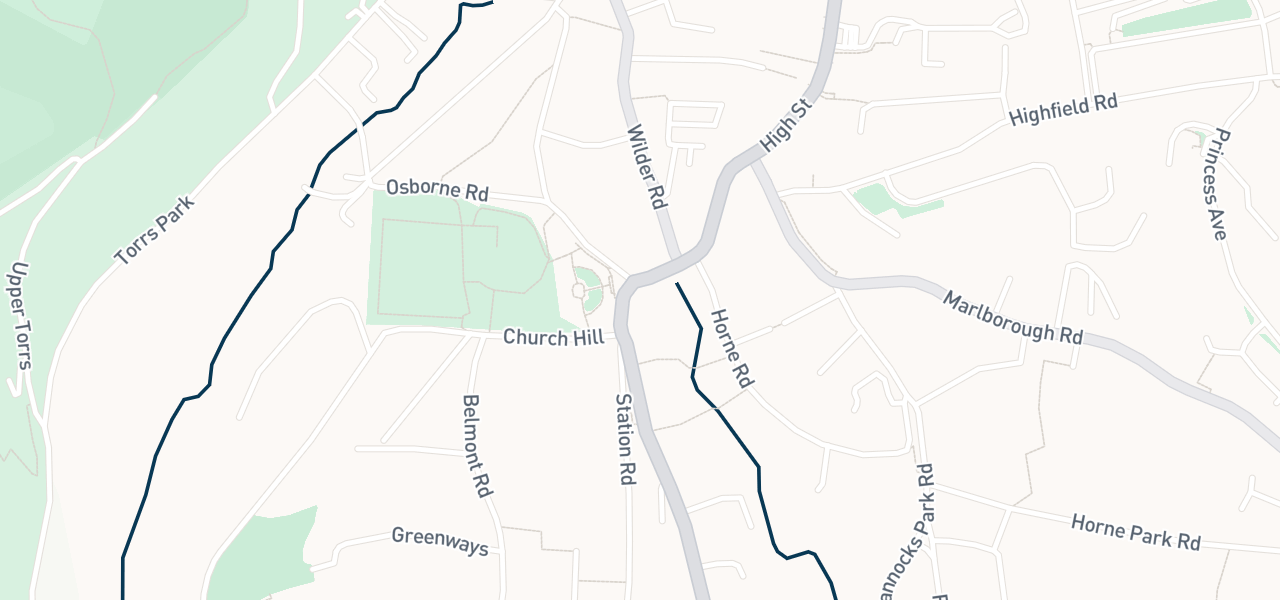 Map of the streets around venue 6