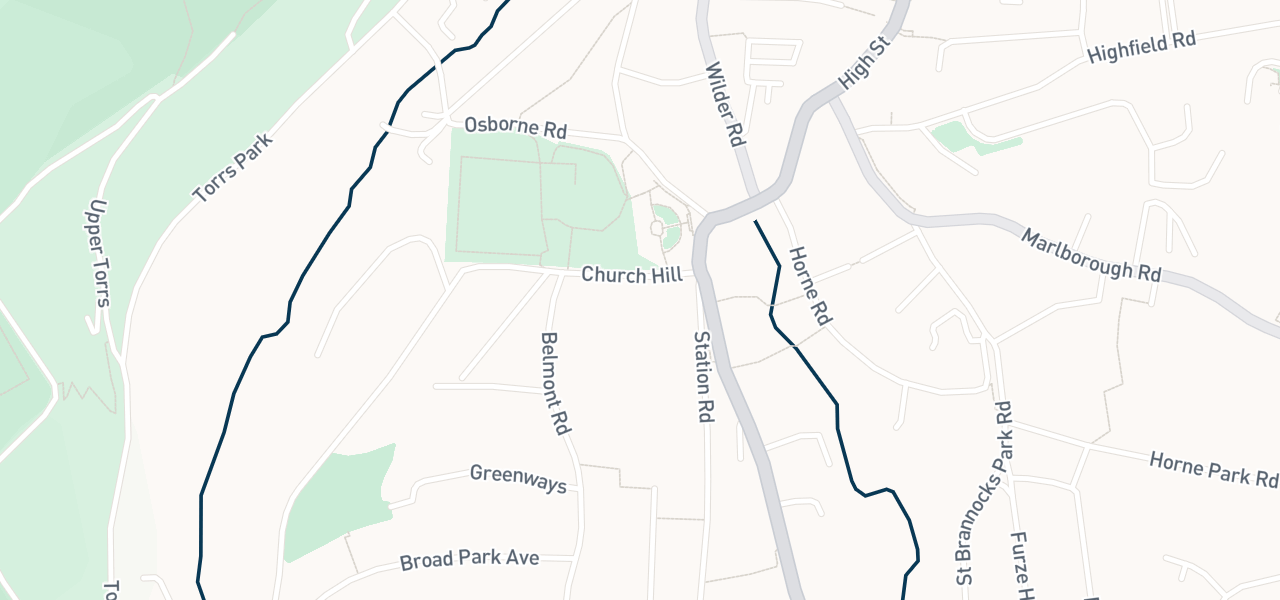 Map of the streets around venue 7