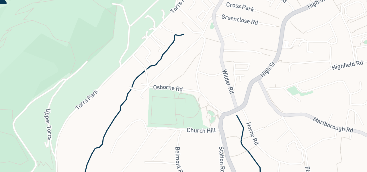 Map of the streets around venue 3