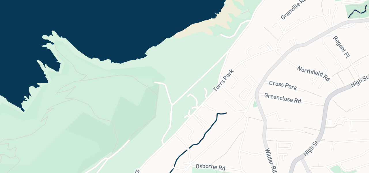 Map of the streets around venue 1