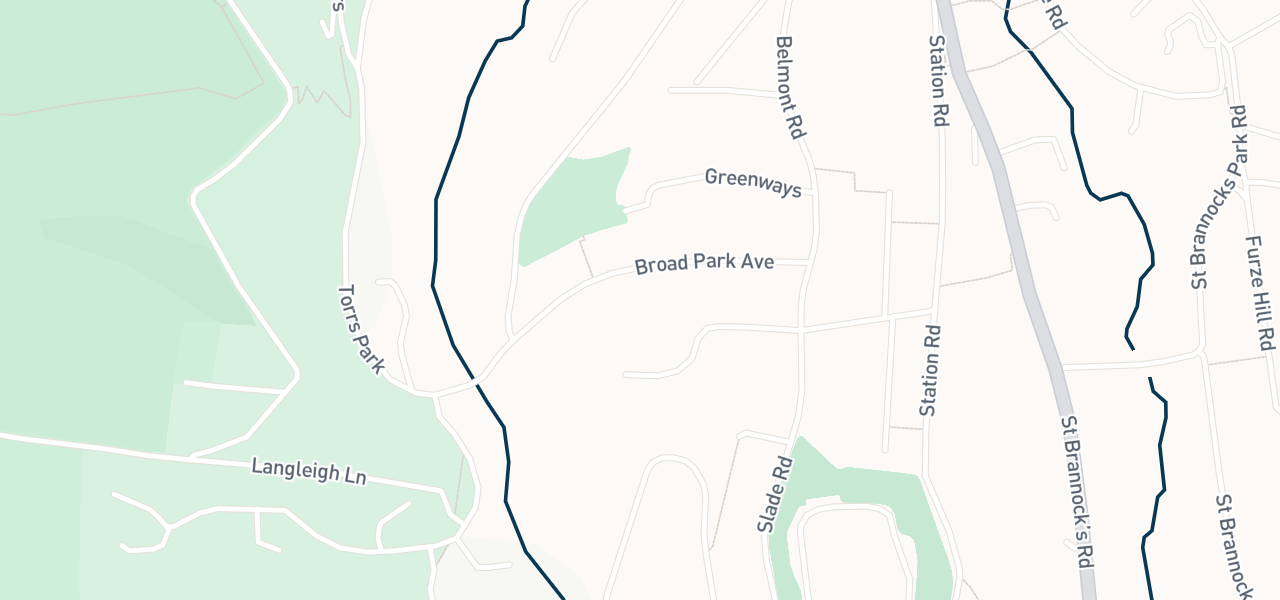 Map of the streets around venue 2