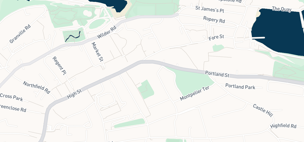 Map of the streets around venue 21